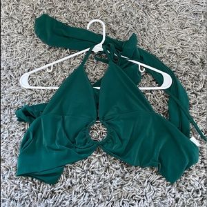PLT Green tie top